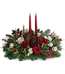 Christmas Wishes Centerpiece from Kinsch Village Florist, flower shop in Palatine, IL